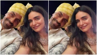 Arjun and Gabriella decked up in Indian ethnic attires and also scooped out some time to click a selfie together. (Instagram/@gabriellademetriades) Arjun and Gabriella decked up in Indian ethnic attires and also scooped out some time to click a selfie together. (Instagram/@gabriellademetriades)