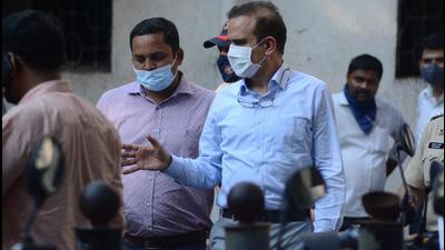 Ex-Mumbai Police commissioner Param Bir Singh leaves Thane Court after the court cancelled the non-bailable warrant against him. (Praful Gangurde/ HT PHOTO)
