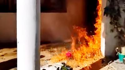 Congress leader Salman Khurshid's house in Uttarakhand’s Naninital district was vandalised on November 15 during a protest over his observations in his newly-launched book 'Sunrise Over Ayodhya',. (ANI) Congress leader Salman Khurshid's house in Uttarakhand’s Naninital district was vandalised on November 15 during a protest over his observations in his newly-launched book 'Sunrise Over Ayodhya',. (ANI)