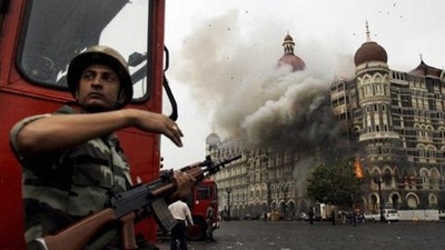 Smoke is seen billowing out of the ground and first floor of the Taj Hotel in south Mumbai during security personnel's Operation Cyclone following the 26/11 terror attacks in 2008. (File Photo / HT) Smoke is seen billowing out of the ground and first floor of the Taj Hotel in south Mumbai during security personnel's Operation Cyclone following the 26/11 terror attacks in 2008. (File Photo / HT)