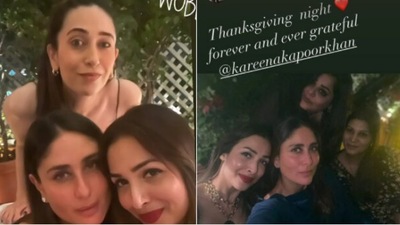 Malaika Arora, Karisma Kapoor and Kareena Kapoor Khan celebrated Thanksgiving together. (Instagram)
