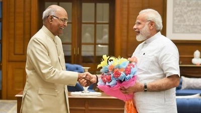 President Ram Nath Kovind along with Prime Minister Narendra Modi will take part in Constitution Day celebrations in India (File Photo / PTI) President Ram Nath Kovind along with Prime Minister Narendra Modi will take part in Constitution Day celebrations in India (File Photo / PTI)