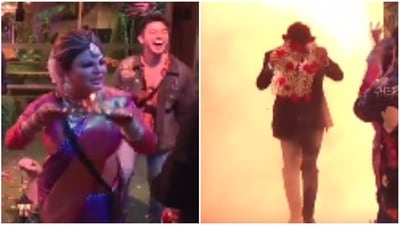 Rakhi Sawant welcomes her husband Ritesh on Bigg Boss 15. Rakhi Sawant welcomes her husband Ritesh on Bigg Boss 15.