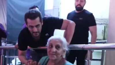 Actor Salman Khan poses with an elderly fan. (Instagram/@varindertchawla)