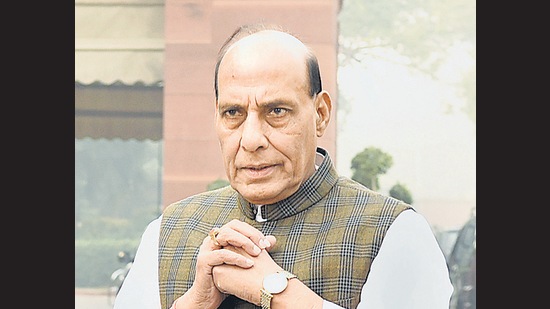Rajnath Singh will be in Jaunpur on Saturday (HT file)