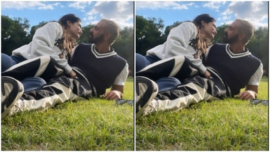 Gabriella and Arjun had a date in the park. They stared into each other's eyes and stayed like that.(Instagram/@gabriellademetriades)