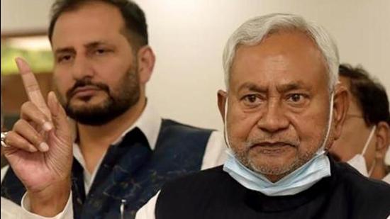 Bihar Chief Minister Nitish Kumar on Friday said that concerns expressed by Prime Minister Modi on dynastic politics were absolutely correct and expressed his support. (HT PHOTO.)