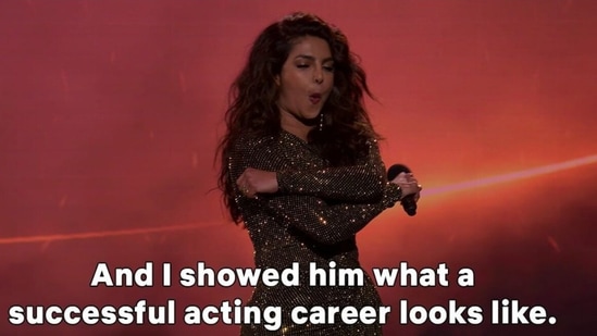 Priyanka Chopra during the Jonas Brothers Family Roast.