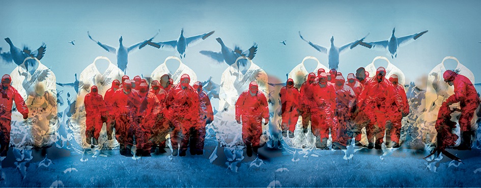 Robes I by Sheba Chhachhi, a take on ideas of migration and pilgrimage. (Image courtesy Hub India) Robes I by Sheba Chhachhi, a take on ideas of migration and pilgrimage. (Image courtesy Hub India)