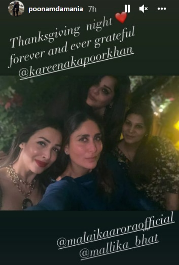 Poonam Damania posts a photo with Kareena Kapoor, Malaika Arora and Mallika Bhatt, (Instagram)