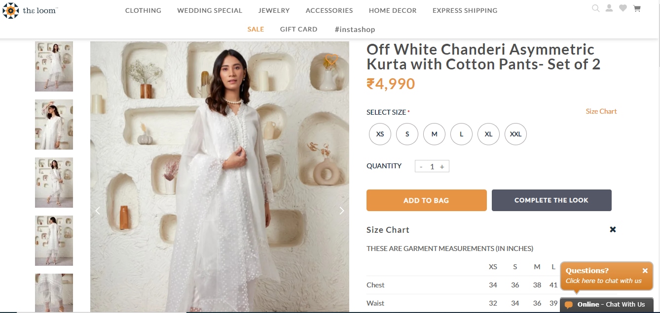 Sara Ali Khan's kurta set from The Loom(theloom.in)