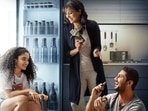 Hiccups and Hookups review: Lara Dutta, Prateik Babbar and Shinnova on a poster.
