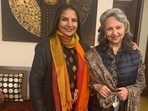 Shabana Azmi and Sharmila Tagore met in Delhi. Shabana Azmi and Sharmila Tagore met in Delhi.