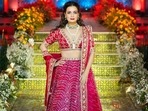 Dia Mirza raises the heat in <span class='webrupee'>₹</span>3 lakh bandhani red silk lehenga, bold blouse(Instagram/diamirzaofficial) Dia Mirza raises the heat in <span class='webrupee'>₹</span>3 lakh bandhani red silk lehenga, bold blouse(Instagram/diamirzaofficial)