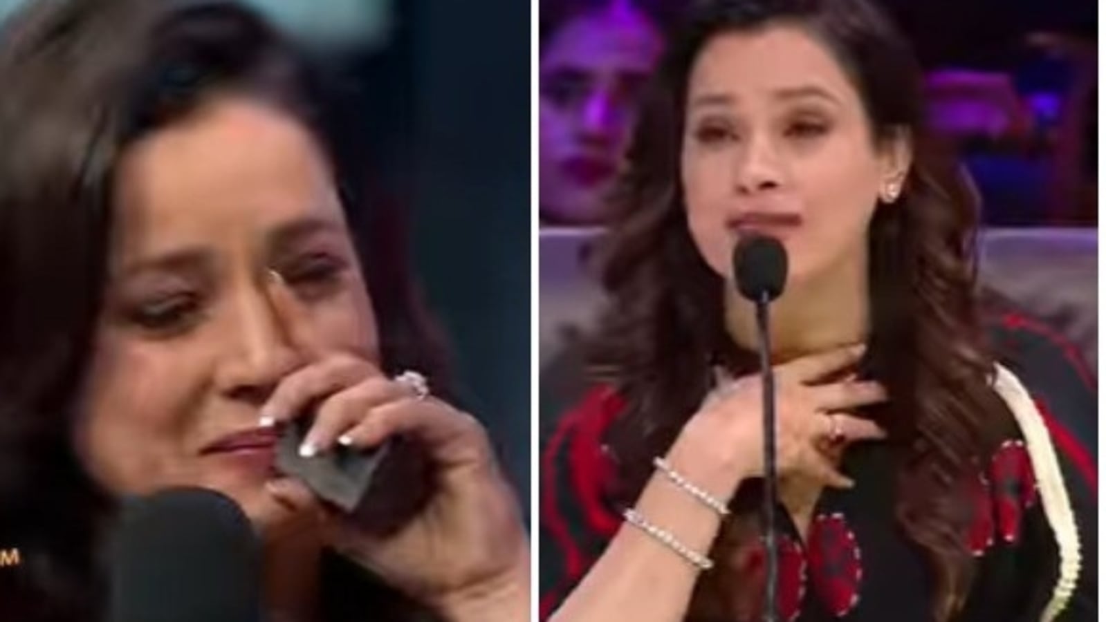 Neelam Kothari breaks down on stage, tries to compose herself: ‘I just lost my father.’ Watch - Hindustan Times