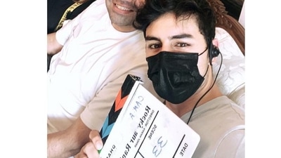 A new picture of Ibrahim from the sets featuring him holding a clapboard and posing with his fellow crew members. A new picture of Ibrahim from the sets featuring him holding a clapboard and posing with his fellow crew members. 