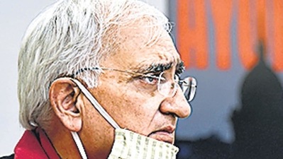 Senior Congress leader Salman Khurshid during the release of his book "Sunrise Over Ayodhya: Nationhood in Our Times", in New Delhi.