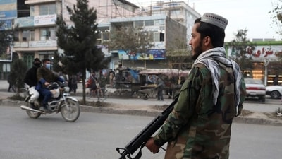 A Taliban fighter stands guard in Kabul, Afghanistan. REUTERS/Ali Khara (REUTERS)