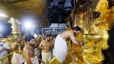 The Sabarimala shrine opened for the two-month mandalam and makaravilakku pilgrimage earlier this month. (ANI FIle Photo) The Sabarimala shrine opened for the two-month mandalam and makaravilakku pilgrimage earlier this month. (ANI FIle Photo)