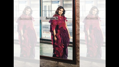 Vaishali says that her dream was to take Indian weaves to an international platform; Wine coral dress using silks from West Bengal and khadi. All clothes from Vaishali S Couture (Prabhat Shetty) Vaishali says that her dream was to take Indian weaves to an international platform; Wine coral dress using silks from West Bengal and khadi. All clothes from Vaishali S Couture (Prabhat Shetty)