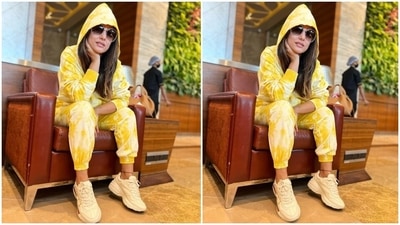 Sharing the photos, Hina jokingly wrote that she was craving a vacation. She captioned the post, "I googled my symptoms, turns out I need a vacation #WanderLust #Travel #NewDestination #Throwback." (Instagram/@realhinakhan) Sharing the photos, Hina jokingly wrote that she was craving a vacation. She captioned the post, "I googled my symptoms, turns out I need a vacation #WanderLust #Travel #NewDestination #Throwback." (Instagram/@realhinakhan)