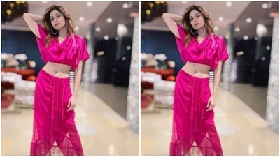 Shamita Shetty's shimmery pink co-ord set is giving us weekend fashion goals (Instagram/@shamitashetty_official) Shamita Shetty's shimmery pink co-ord set is giving us weekend fashion goals (Instagram/@shamitashetty_official)