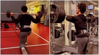 Tiger Shroff's day off in the gym looks like this... (Instagram/@tigerjackieshroff) Tiger Shroff's day off in the gym looks like this... (Instagram/@tigerjackieshroff)