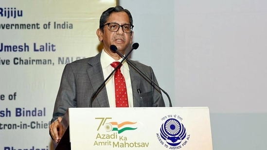 Chief Justice of India (CJI) NV Ramana.(HT_PRINT) Chief Justice of India (CJI) NV Ramana.(HT_PRINT)