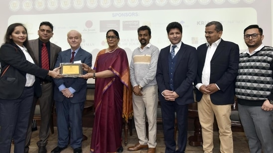 The “Legal Team of the Year 2021” was given by INBA on Constitution Day. (HT Photo/Sanjeev Verma) The “Legal Team of the Year 2021” was given by INBA on Constitution Day. (HT Photo/Sanjeev Verma)