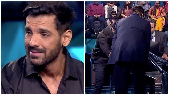 John Abraham was overcome with emotions after watching a video on KBC 13.