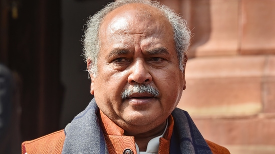 Union agriculture minister Narendra Singh Tomar said the Centre has also accepted the unions’ demand for decriminalising stubble burning by farmers.(PTI)