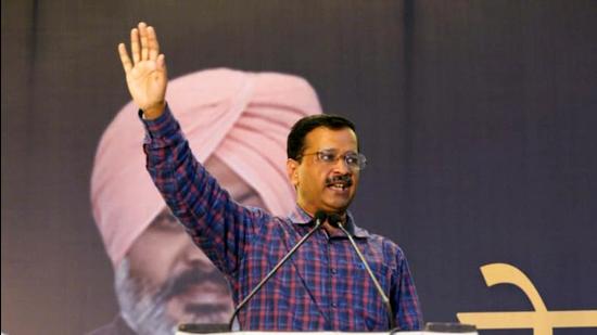 Delhi chief minister and AAP national convener Arvind Kejriwal addresses at a public meeting, in Mohali on Saturday. (ANI) Delhi chief minister and AAP national convener Arvind Kejriwal addresses at a public meeting, in Mohali on Saturday. (ANI)