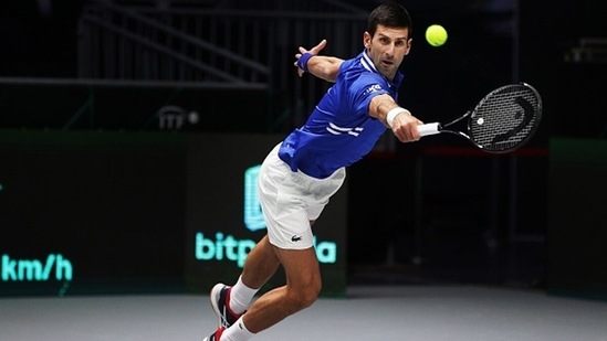Serbia's Novak Djokovic returns a backhand.&nbsp;(Getty)