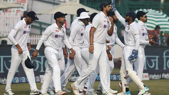 KS Bharat donned the wicketkeeping gloves for India for the first time in Tests. (BCCI) KS Bharat donned the wicketkeeping gloves for India for the first time in Tests. (BCCI)