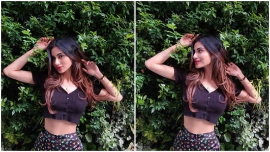 Mouni Roy is in a throwback state of mind. The actor is reminiscing her trip in London and a set of pictures from the memory made their way on her Instagram profile. Mouni, on a sunny day in London, went out in a stunning attire.(Instagram/@imouniroy)