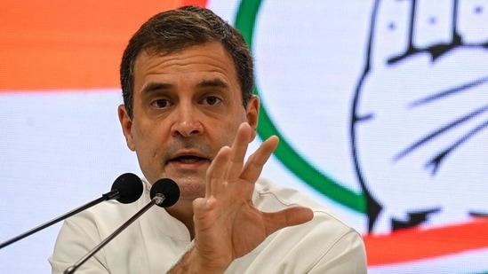 Congress leader Rahul Gandhi called the new omicron Covid-19 variant to be a “serious threat”.(File photo)