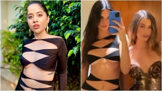 Urfi Javed denies copying Kendall Jenner's black cut-out dress: I look hotter in it