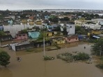 Andhra Pradesh government said as many as 44 people lost their lives due to the floods in the state while 16 more people remained missing.(AP ) Andhra Pradesh government said as many as 44 people lost their lives due to the floods in the state while 16 more people remained missing.(AP )