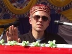 National Conference leader Omar Abdullah addresses a gathering in Doda on Sunday. (ANI Twitter) National Conference leader Omar Abdullah addresses a gathering in Doda on Sunday. (ANI Twitter)