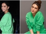 Deepika Padukone or Kriti Sanon, who wore the <span class='webrupee'>₹</span>3k green joggers set better? Deepika Padukone or Kriti Sanon, who wore the <span class='webrupee'>₹</span>3k green joggers set better?
