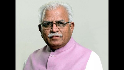 Haryana CM Manohar Lal Khattar said this in response to Union agriculture minister Narendra Tomar stating withdrawal of cases against the farmers protesting the Centre’s farm laws is in the domain of state governments and they have to decide on it. (HT File)