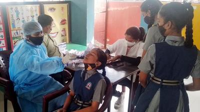 The Karnataka government had gone ahead and resumed physical classes for pre-primary students from November, despite opposition from various quarters including a significant section of parents and guardians. (ANI PHOTO.) The Karnataka government had gone ahead and resumed physical classes for pre-primary students from November, despite opposition from various quarters including a significant section of parents and guardians. (ANI PHOTO.)