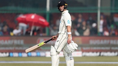 New Zealand's Will Young walks back to the pavilion after being dismissed on Day-3 of the 1st Test match between India and New Zealand, at Green Park International Stadium, in Kanpur on Saturday. (ANI) New Zealand's Will Young walks back to the pavilion after being dismissed on Day-3 of the 1st Test match between India and New Zealand, at Green Park International Stadium, in Kanpur on Saturday. (ANI)