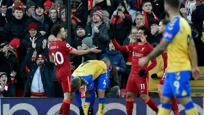 Premier League: Diogo Jota double sets up Liverpool rout of Southampton (AP)