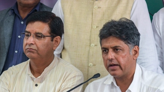 Manish Tewari criticised Adhir Ranjan Chowdhury over his comments on Tewari not criticising the government for China incursion.&nbsp;(PTI File)