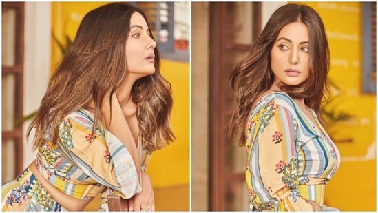 Hina Khan makes us fall in love with her beauty in co-ord crop top and pants: Pics inside