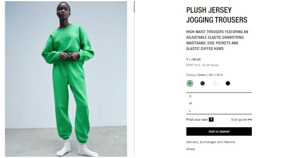 zara plush jersey jogging trousers