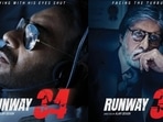 Ajay Devgn and Amitabh Bachchan in Runway 34. Ajay Devgn and Amitabh Bachchan in Runway 34.