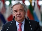 “The situation in the Occupied Palestinian Territory remains a challenge to int'l peace & security,” Antonio Guterres said, “The situation in the Occupied Palestinian Territory remains a challenge to int'l peace & security,” Antonio Guterres said,
