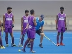 Graham Reid with India's junior team(Hockey India)